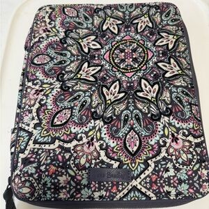 Vera Bradley Black Multi Paisley Laptop Sleeve